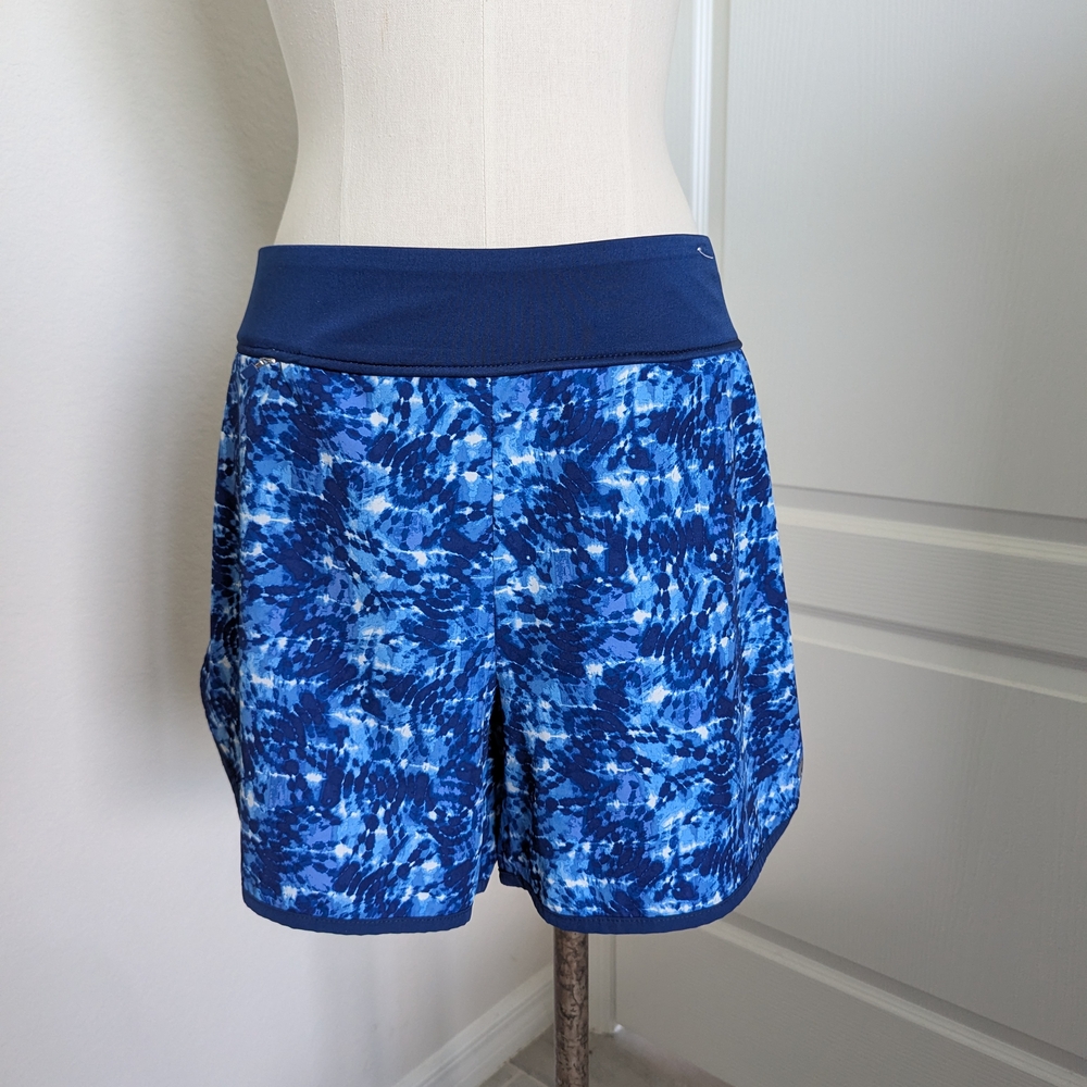 Hang Ten Women's Athletic Blue Patterned Shorts